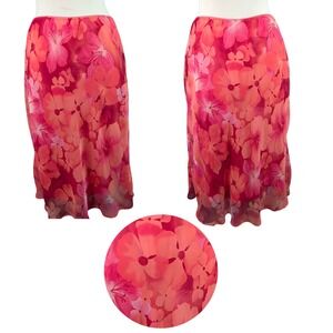 Gasco Floral Midi Skirt Size 14/16 Pull On Boho Fairycore‎ Feminine Cottagecore